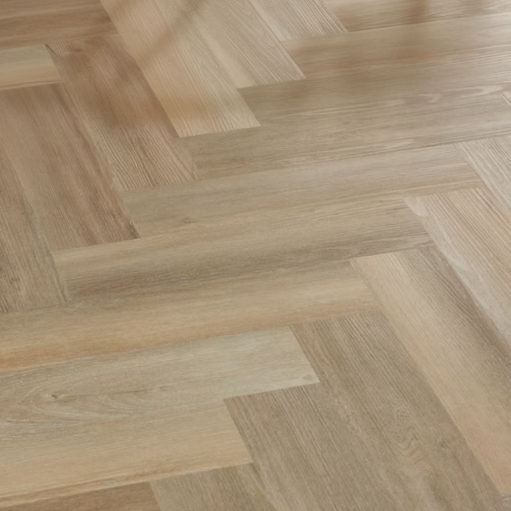 Kulta Golden Elm Herringbone Glue Down LVT Flooring