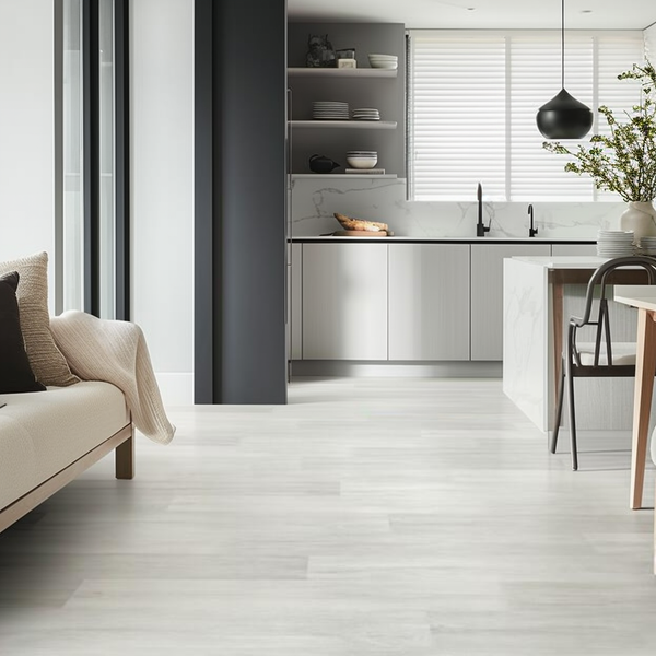 Kulta Ivory Birch Plank Glue Down LVT Flooring