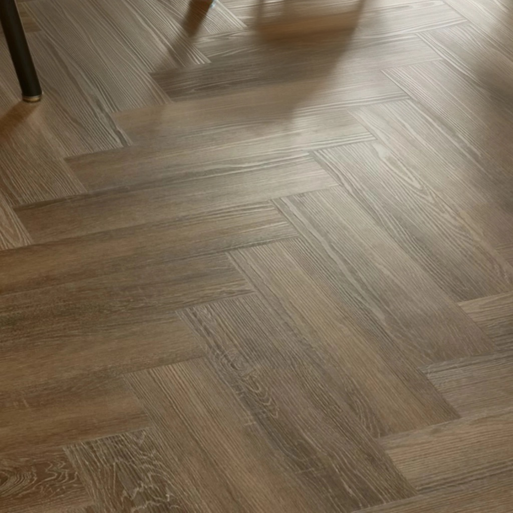Kulta Regal Walnut Herringbone Glue Down LVT Flooring