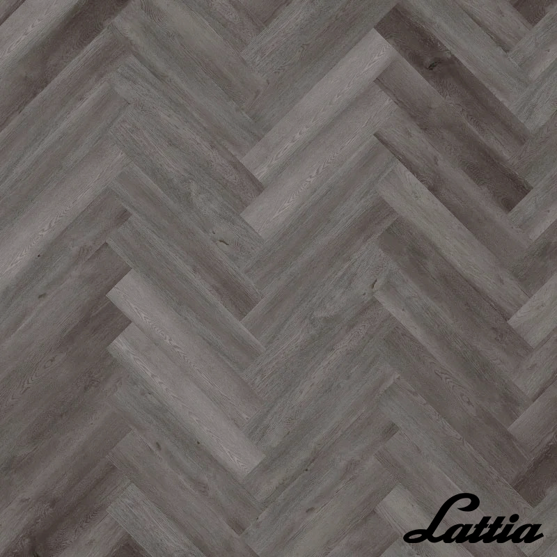 Lattia Vantaa Graphite Herringbone Gluedown LVT Flooring