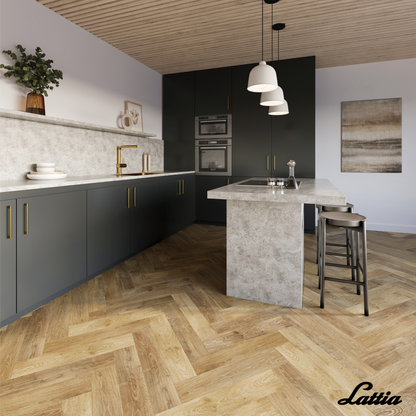 Lattia Vantaa Click Manuka Oak Herringbone Click SPC Flooring