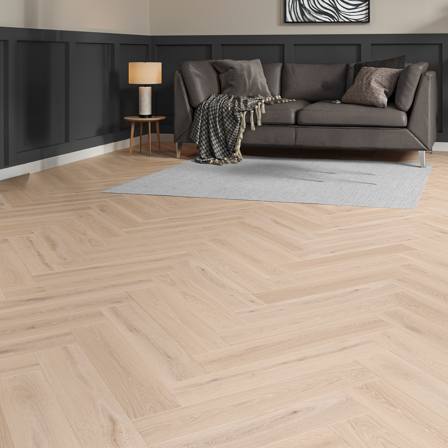 Lattia Robusto Click Whispering Oak Herringbone Click SPC Flooring