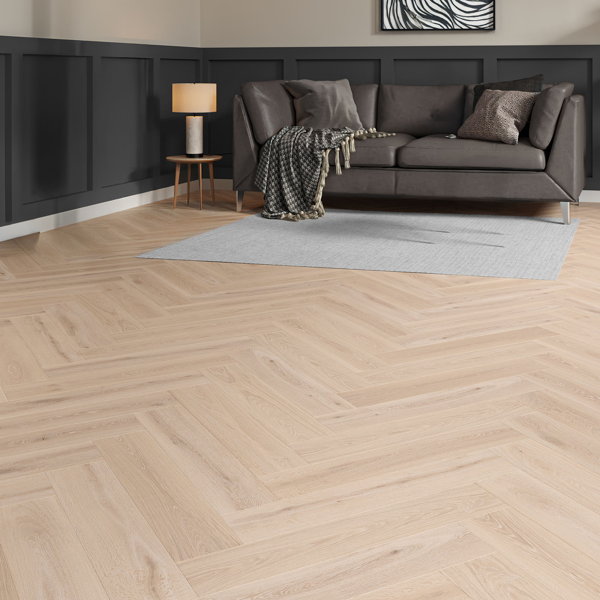 Lattia Robusto Click Whispering Oak Herringbone Click SPC Flooring