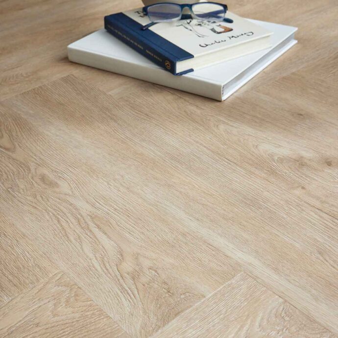 Lattia Piana Nude Oak Small Parquet Glue Down LVT Flooring