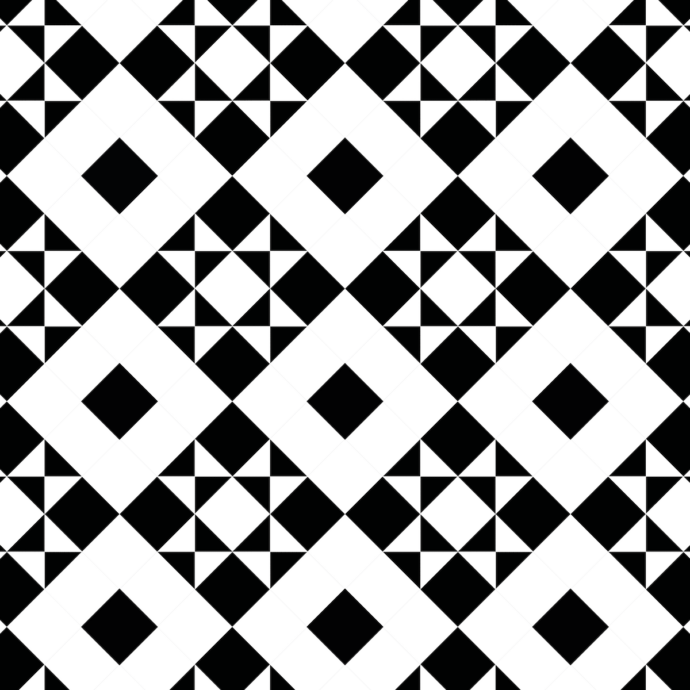 Lattia Talo Opisto - Black, White Glue Down LVT Flooring