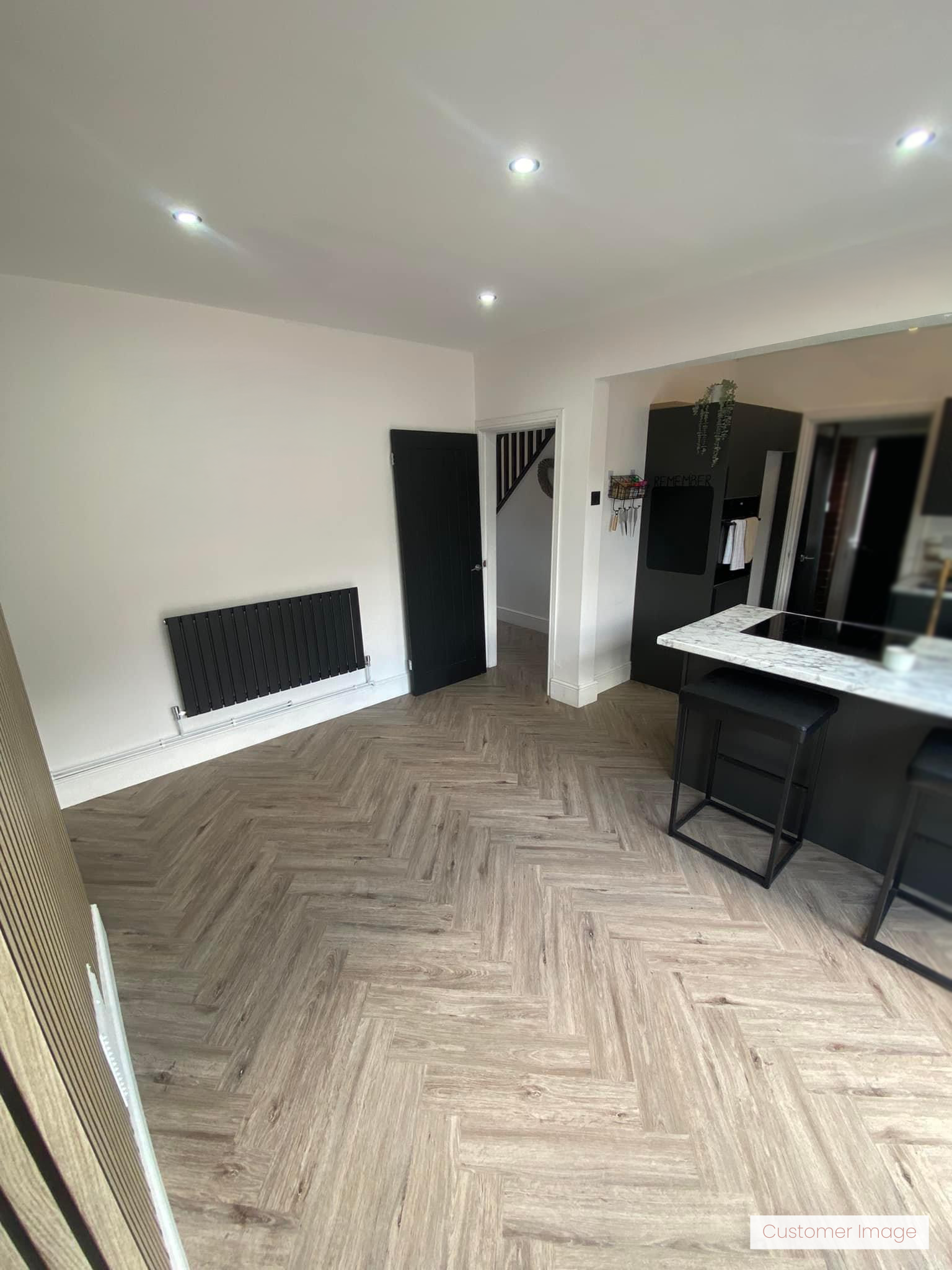 Lattia Vantaa Plaza Oak Herringbone Glue Down LVT Flooring - Flooring Monster