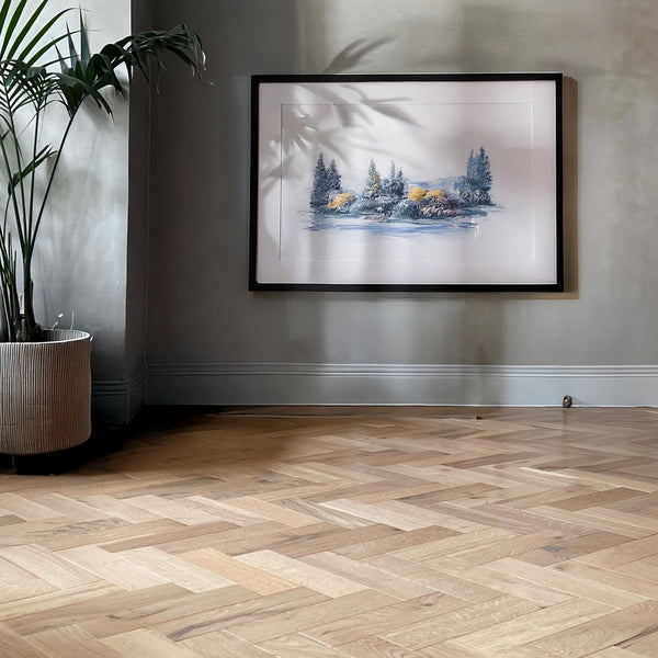 Medici Champagne Oak Herringbone Engineered Wood Flooring