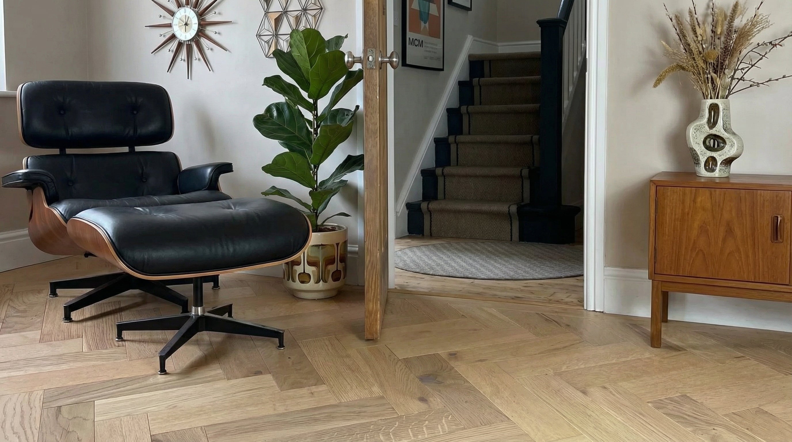 Medici Champagne Oak Herringbone Engineered Wood Flooring