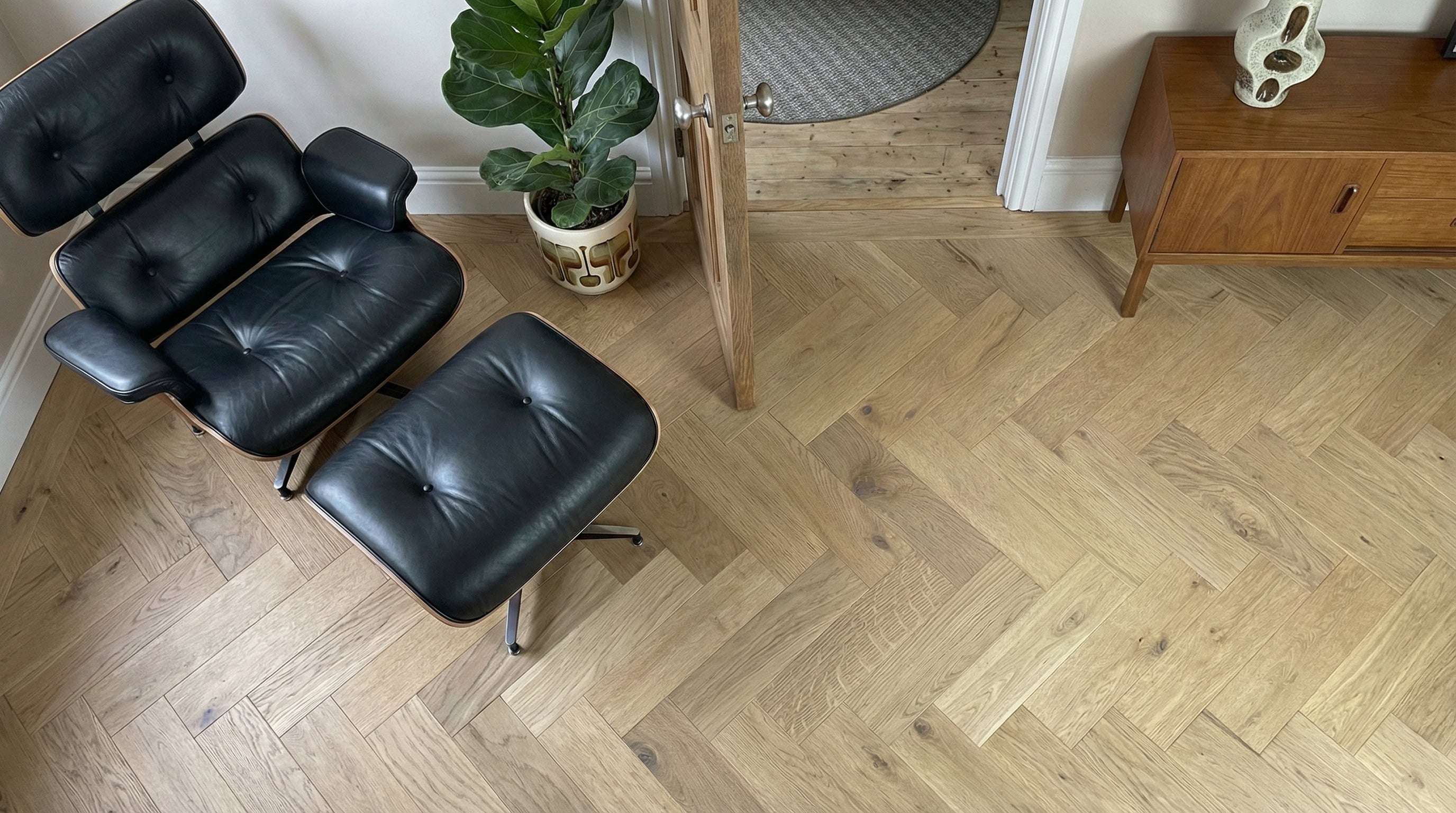 Medici Champagne Oak Herringbone Engineered Wood Flooring
