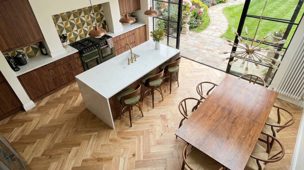 Medici Cremello Oak Herringbone Engineered Wood Flooring