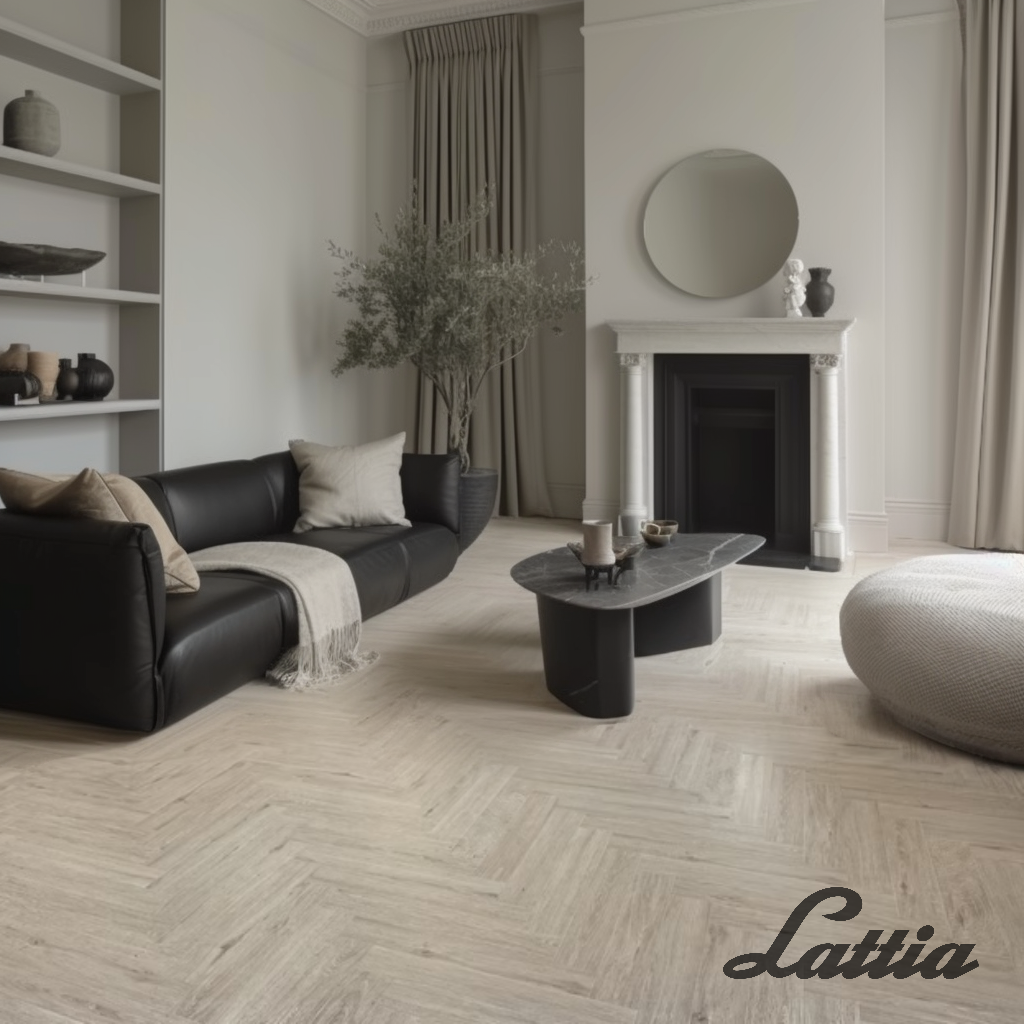 Lattia Vantaa Plaza Oak Herringbone Glue Down LVT Flooring