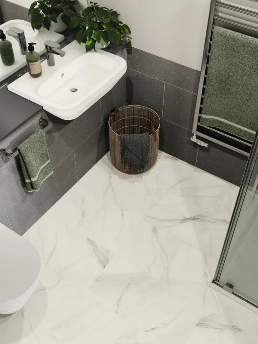 Amtico First Clarence Marble SF3S4441 Tile Glue Down LVT Flooring