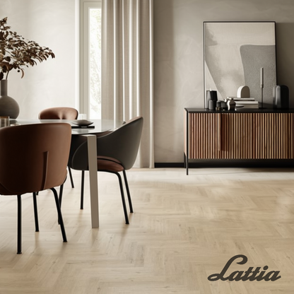 Lattia Vantaa Click Sunlit Birch Herringbone Click SPC Flooring