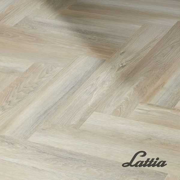 Lattia Vantaa Taupewood Oak Herringbone Glue Down LVT Flooring