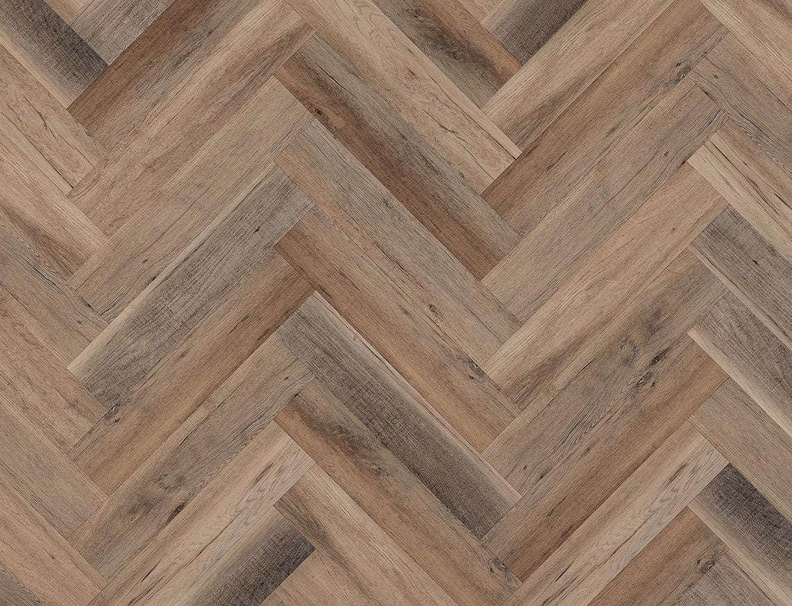 Lattia Lumi Click Tobacco Oak Herringbone Click SPC Flooring