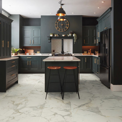 Karndean Art Select Calacatta d'Oro LM33 Stone Tile Glue Down LVT Flooring