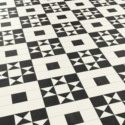 Karndean Heritage Collection Clifton CLIF-01 Geometric Tile Glue Down LVT Flooring