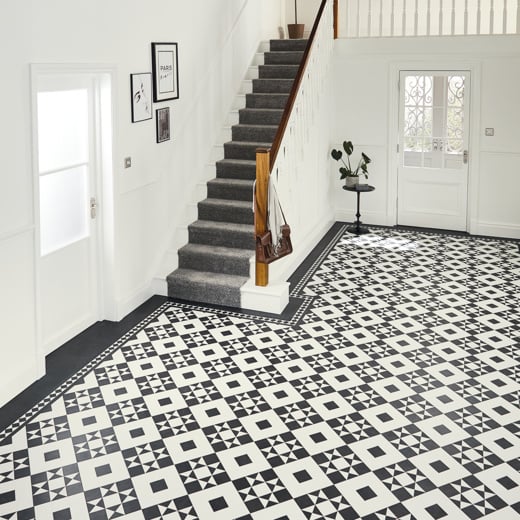 Karndean Heritage Collection Clifton CLIF-01 Geometric Tile Glue Down LVT Flooring