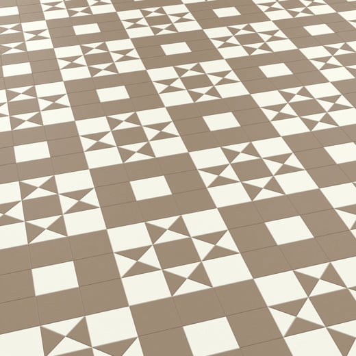 Karndean Heritage Collection Clifton CLIF-03 Geometric Tile Glue Down LVT Flooring