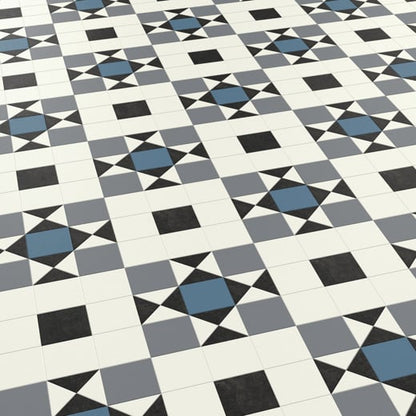 Karndean Heritage Collection Clifton CLIF-04 Geometric Tile Glue Down LVT Flooring