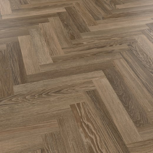 Karndean Knight Tile Cocoa Limed Oak SM-KP165 Herringbone Glue Down LVT Flooring