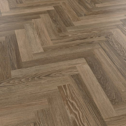 Karndean Knight Tile Cocoa Limed Oak SM-KP165 Herringbone Glue Down LVT Flooring