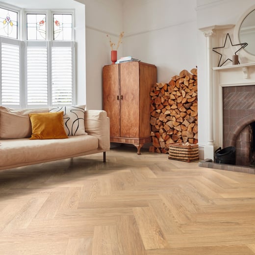 Karndean Van Gogh Croftmore Oak SM-VGW8240 Herringbone Glue Down LVT Flooring