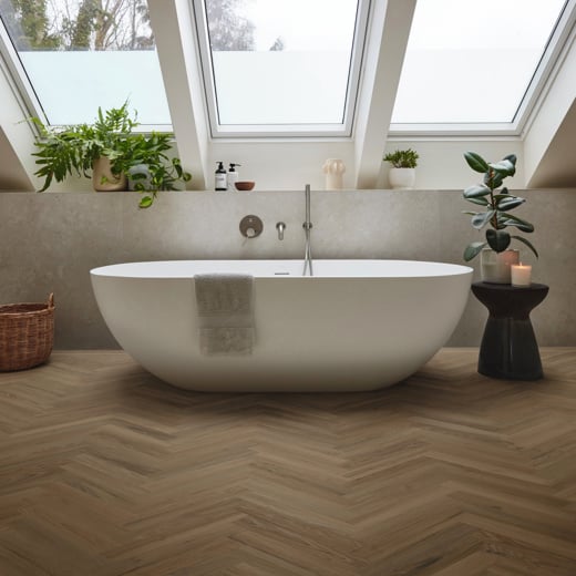 Karndean Knight Tile Duxbury Acacia SM-KP161 Herringbone Glue Down LVT Flooring