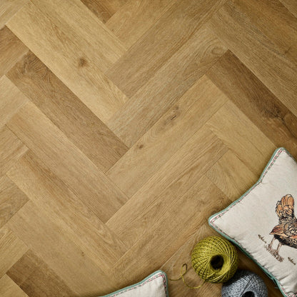 Elements Inspirations Herringbone Natural Oak EIH05 Glue Down LVT Vinyl Flooring