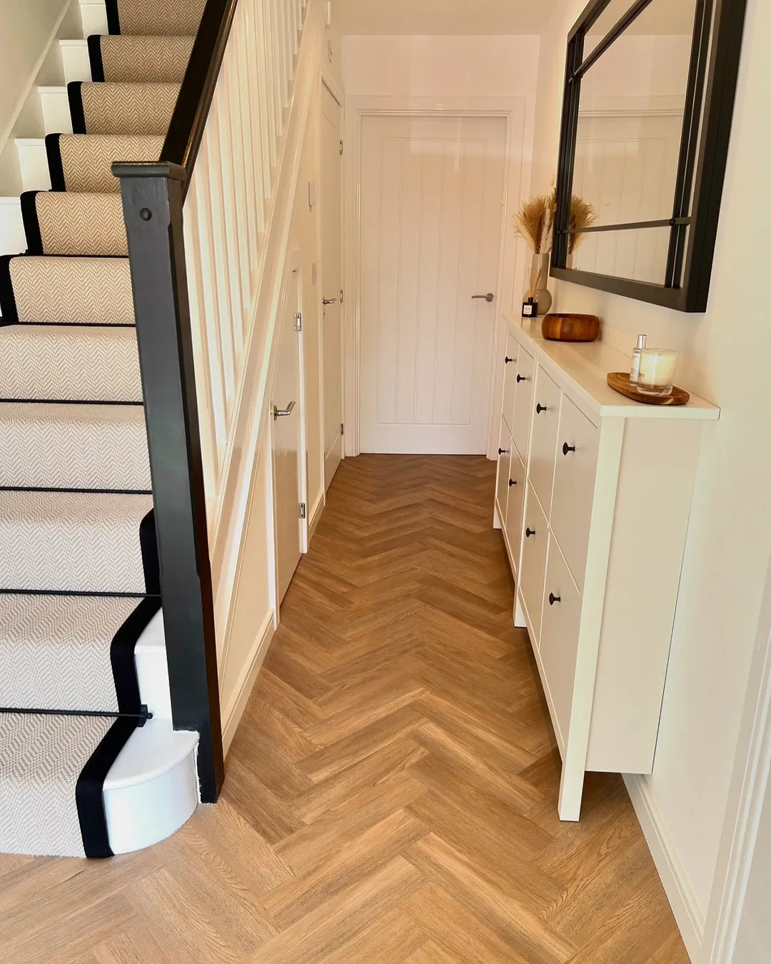 Invictus Maximus New England Oak Parquet Toffee Glue Down LVT Flooring - Flooring Monster