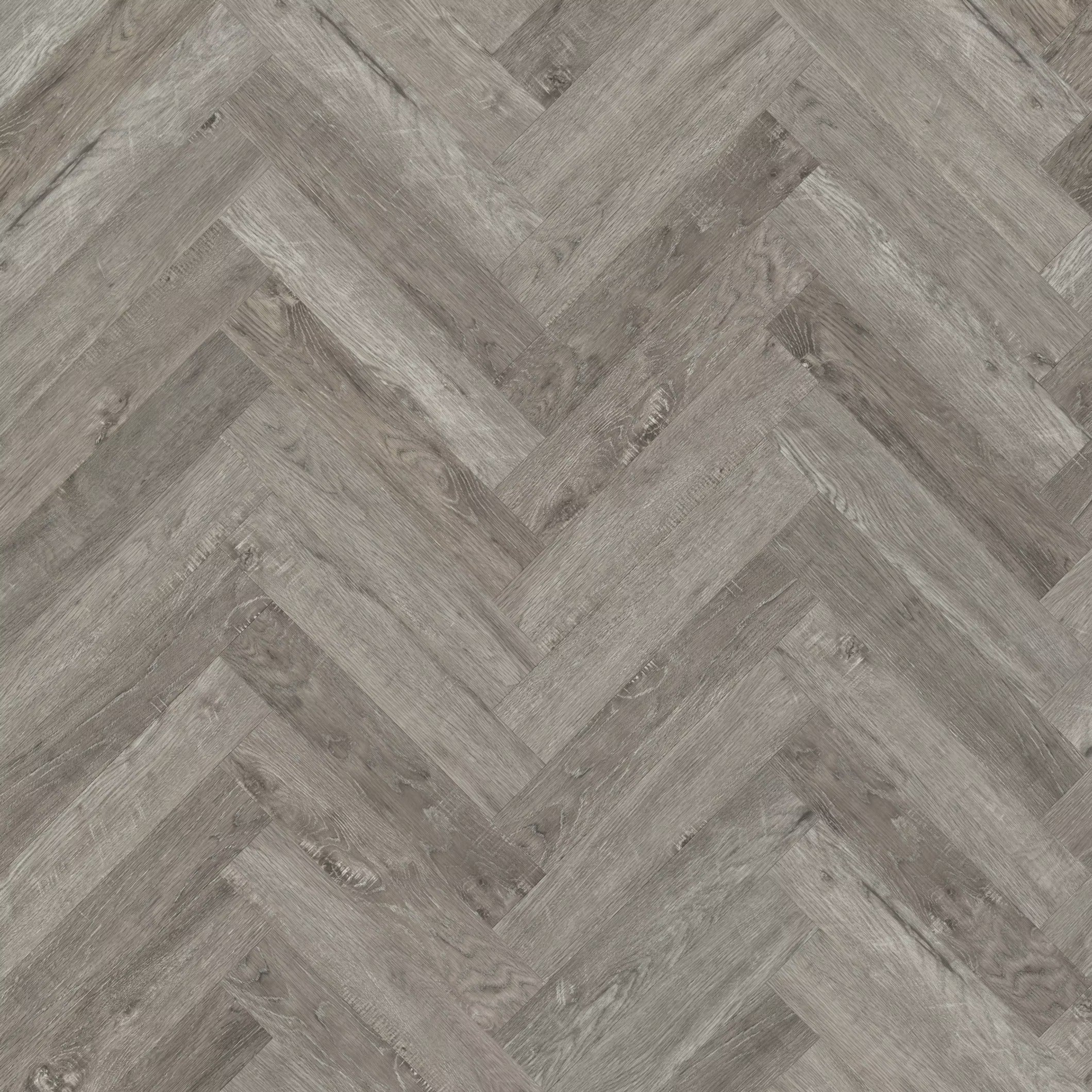 Nordikka Smoked Ash Herringbone LVT Glue Down Flooring
