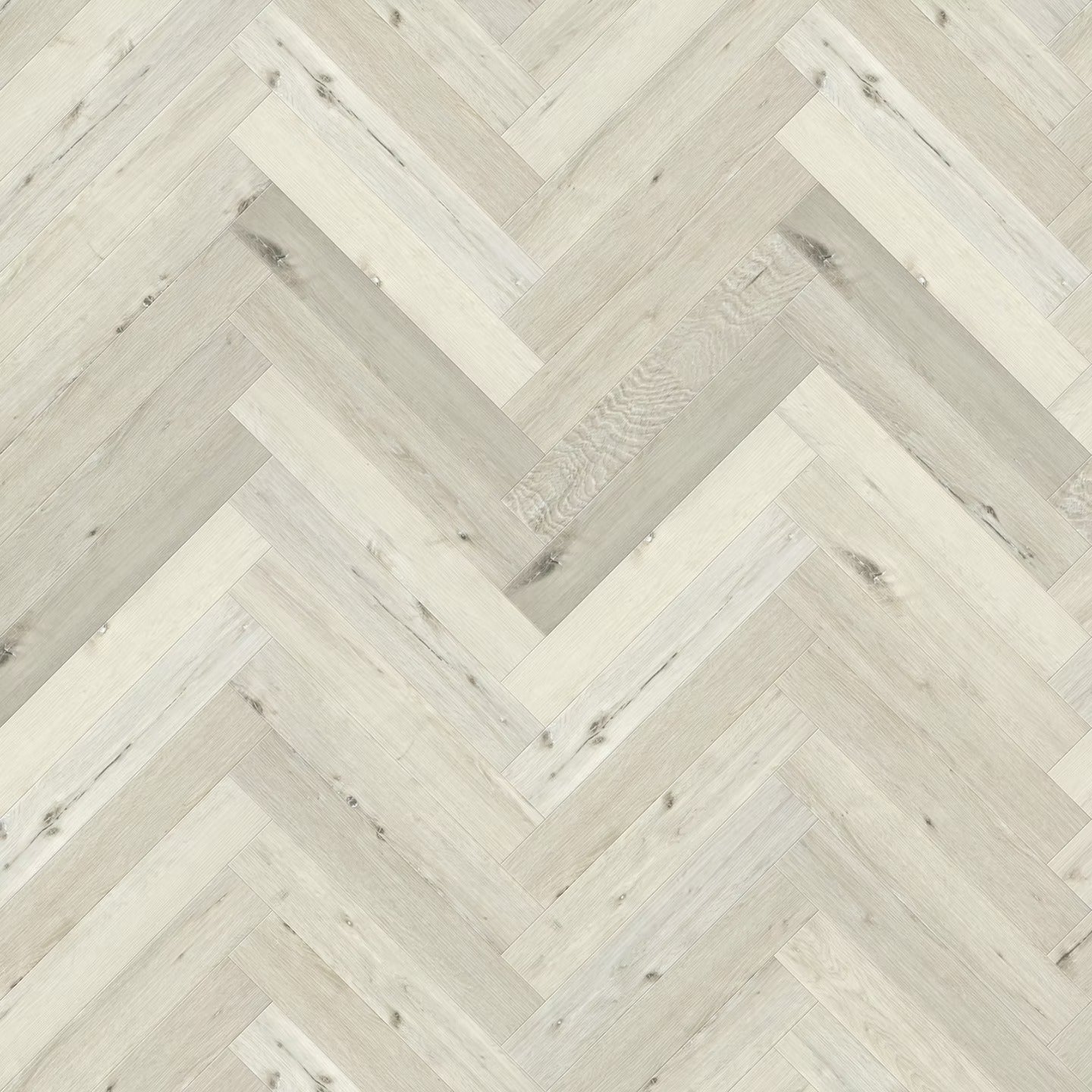 Nordikka White Maple Herringbone LVT Glue Down Flooring