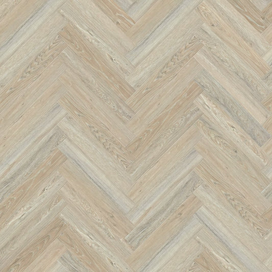 Nordikka Limed Oak Herringbone LVT Glue Down Flooring
