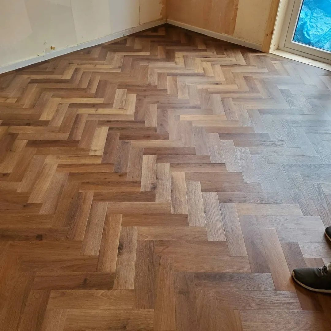 Invictus Highland Oak Parquet Chocolate Maximus Click SPC Flooring