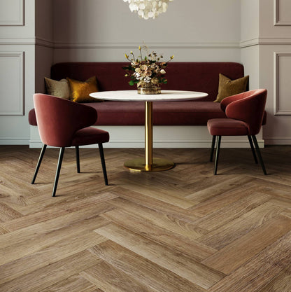 Invictus Highland Oak Parquet Roasted Maximus Click SPC Flooring