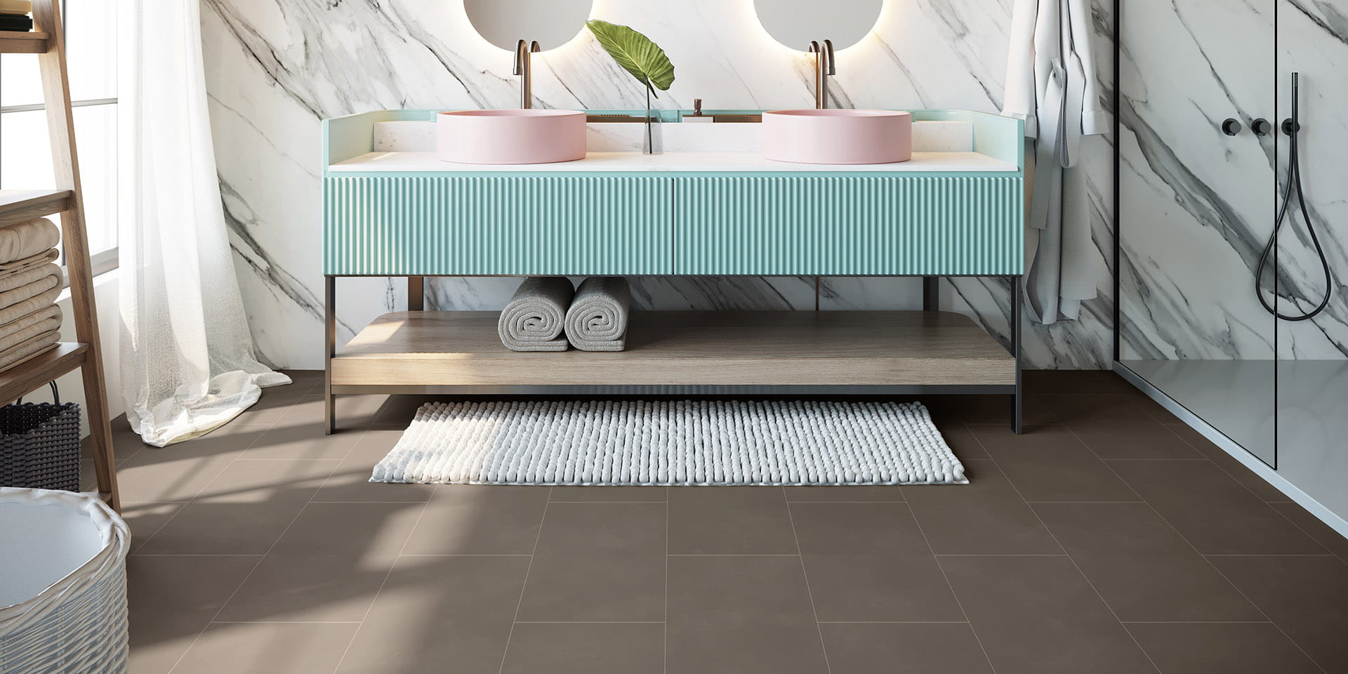 Invictus Maximus Concrete Crush - Charcoal Glue Down LVT Flooring