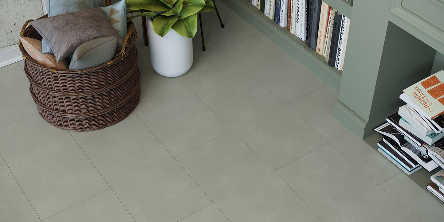 Invictus Maximus Concrete Crush - Smoke Glue Down LVT Flooring