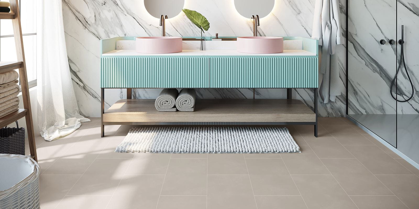 Invictus Maximus Concrete Crush - Smoke Glue Down LVT Flooring