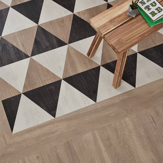 Karndean Kaleidoscope Pyramid KAL01 Abstract Geometric Glue Down LVT Flooring