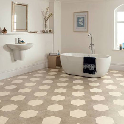 Karndean Kaleidoscope Hexa KAL09 Abstract Geometric Glue Down LVT Flooring