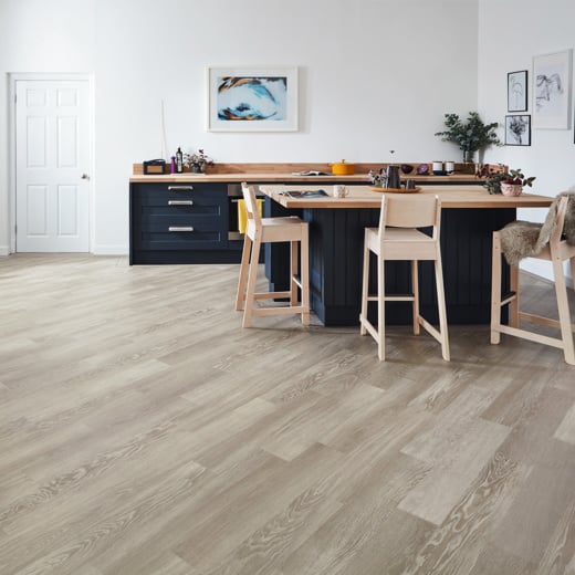Karndean Knight Tile Grey Limed Oak KP138 Plank Glue Down LVT Flooring