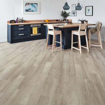 Karndean Knight Tile Grey Limed Oak KP138 Plank Glue Down LVT Flooring