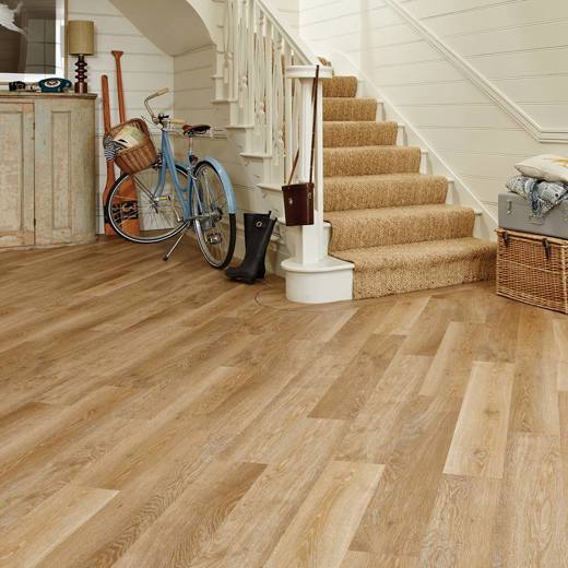 Karndean Knight Tile Pale Limed Oak KP94 Plank Glue Down LVT Flooring