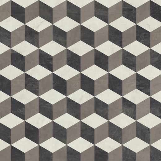 Karndean Kaleidoscope Cubix KAL03 Abstract Geometric Glue Down LVT Flooring