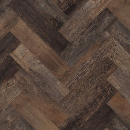 Karndean Van Gogh Salvaged Barnwood SM-VGW123T-RKP Herringbone Rigid Core Click LVT Flooring