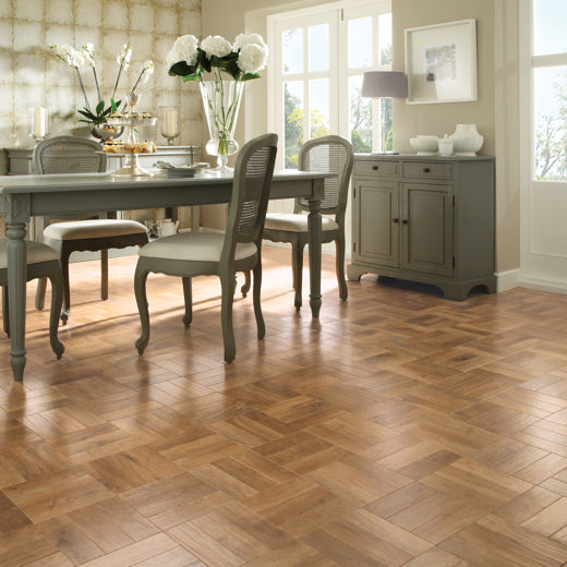 Karndean Art Select Spring Oak Parquet AP01 Parquet Glue Down LVT Flooring