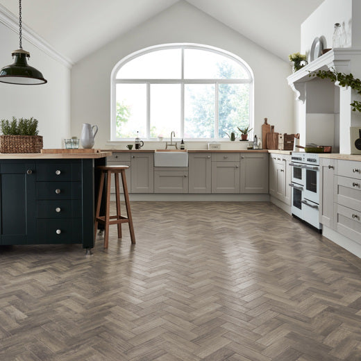 Karndean Art Select Storm Oak Parquet AP07 Parquet Glue Down LVT Flooring