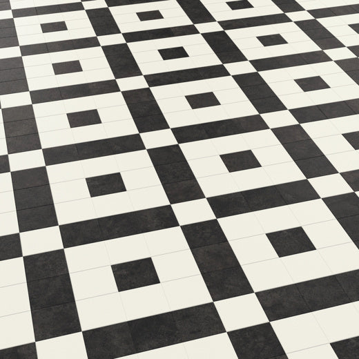 Karndean Heritage Collection Lansdown LANS-01 Geometric Tile Glue Down LVT Flooring