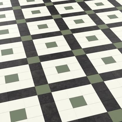 Karndean Heritage Collection Lansdown LANS-04 Geometric Tile Glue Down LVT Flooring