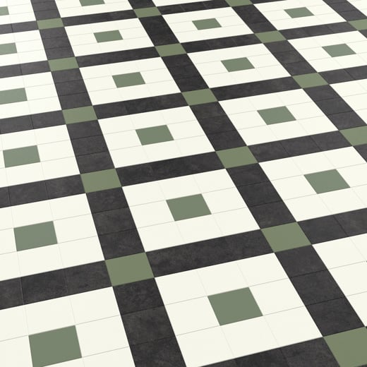 Karndean Heritage Collection Lansdown LANS-04 Geometric Tile Glue Down LVT Flooring